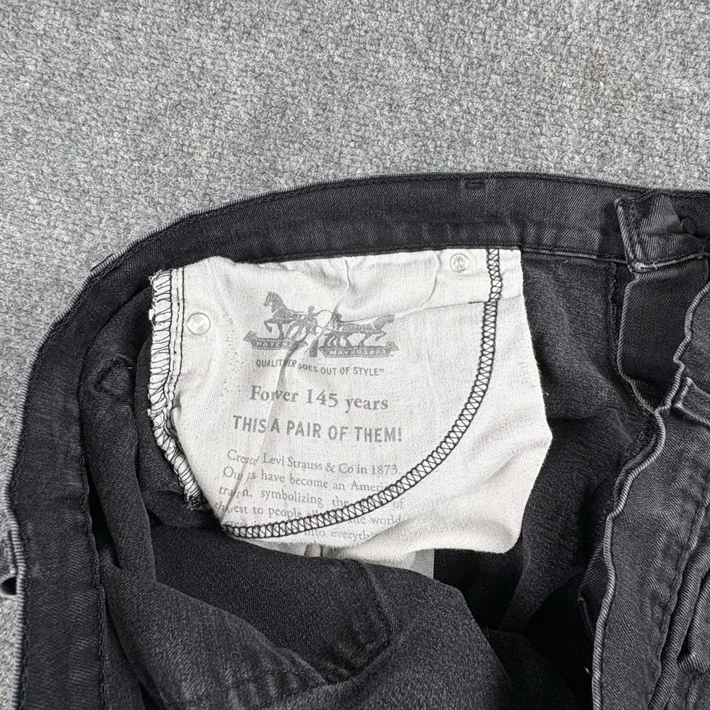 Levi's 541 Athletic Fit Jeans Men 40x30 Black Stretch Tapered Grunge Y2K Utility
